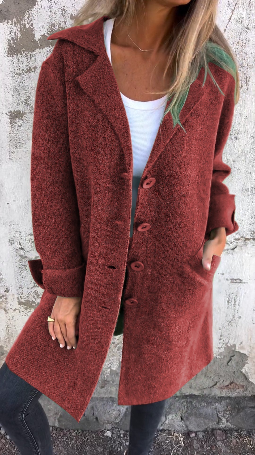Milan™ - Casual Long Coat With Cuffs
