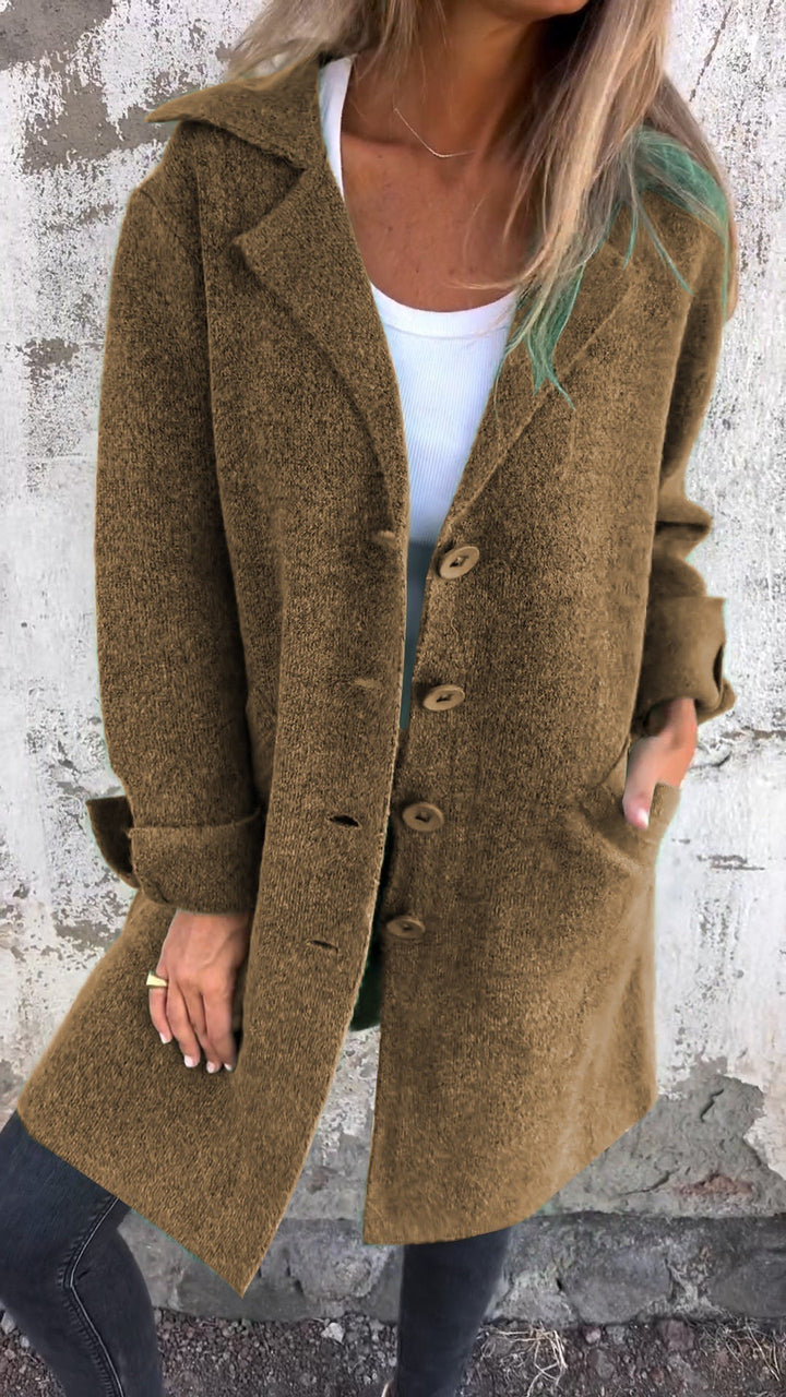 Milan™ - Casual Long Coat With Cuffs
