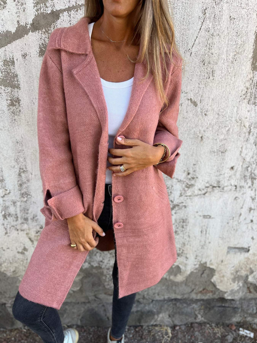 Milan™ - Casual Long Coat With Cuffs