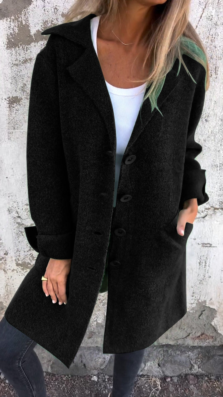 Milan™ - Casual Long Coat With Cuffs