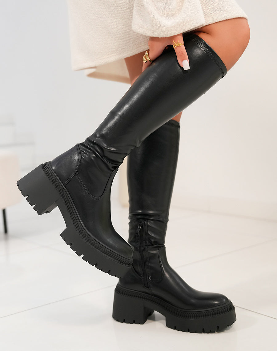 Melrose Black High Boots