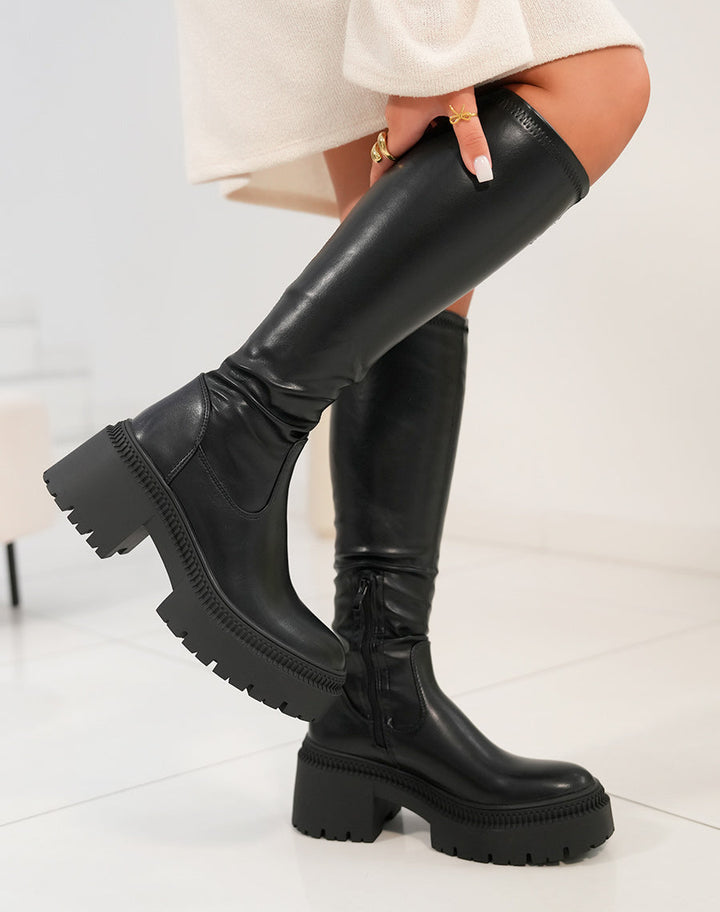 Melrose Black High Boots